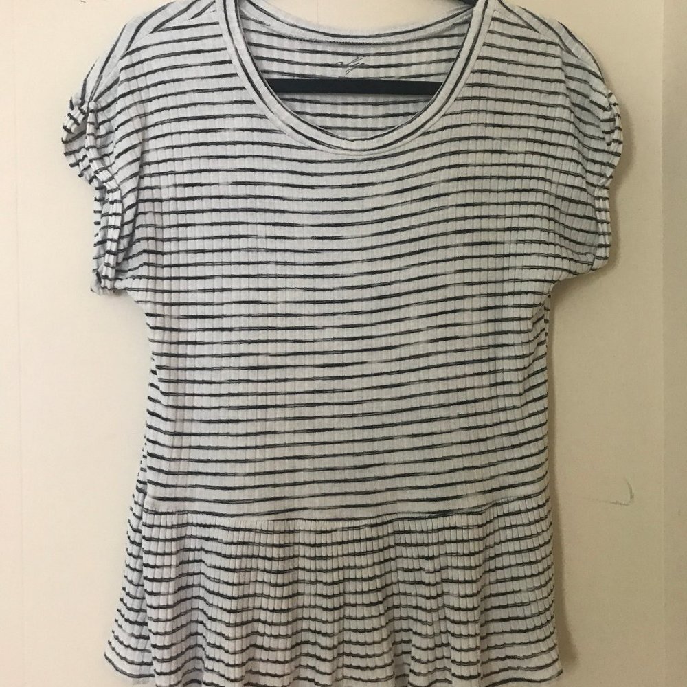 Striped Peplum Top
